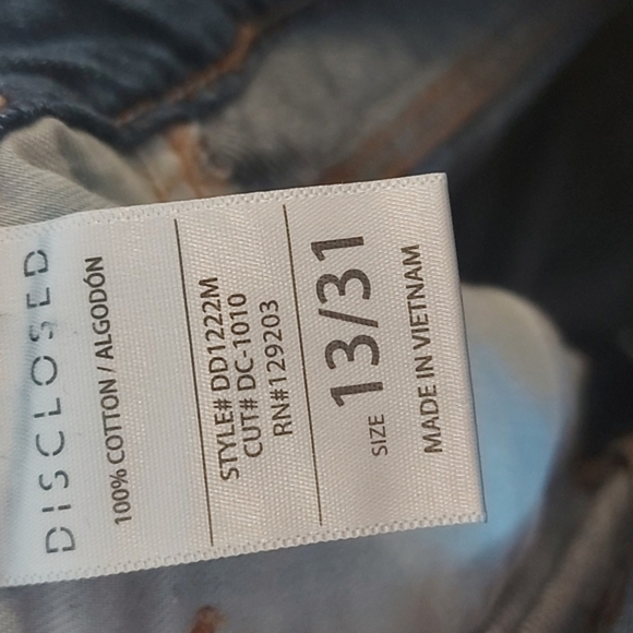 NWT Disclosed Distressed Mom Jeans with Cuffed Hem Medium/Light Wash‎ Size 31 - Picture 9 of 9